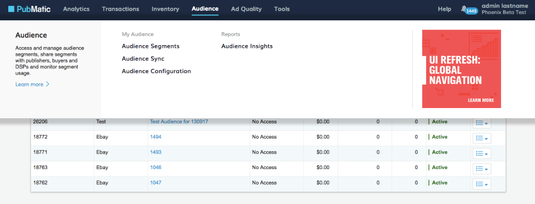 PubMatic Publisher UI