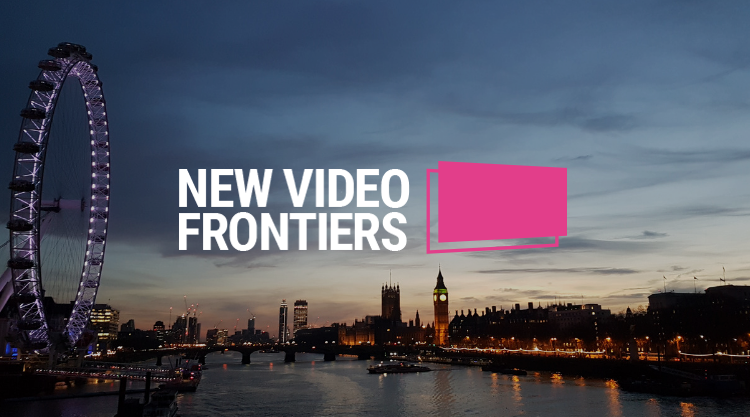 An image of London with the New Video Frontiers logo over it