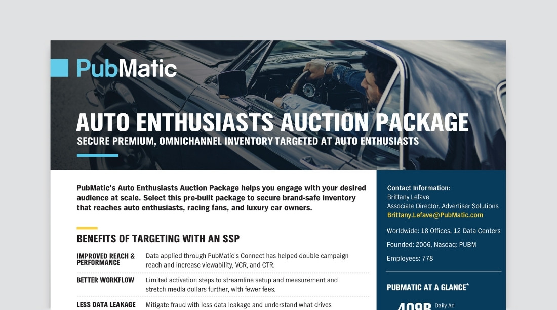 Thumbnail of auto enthusiasts Auction Package