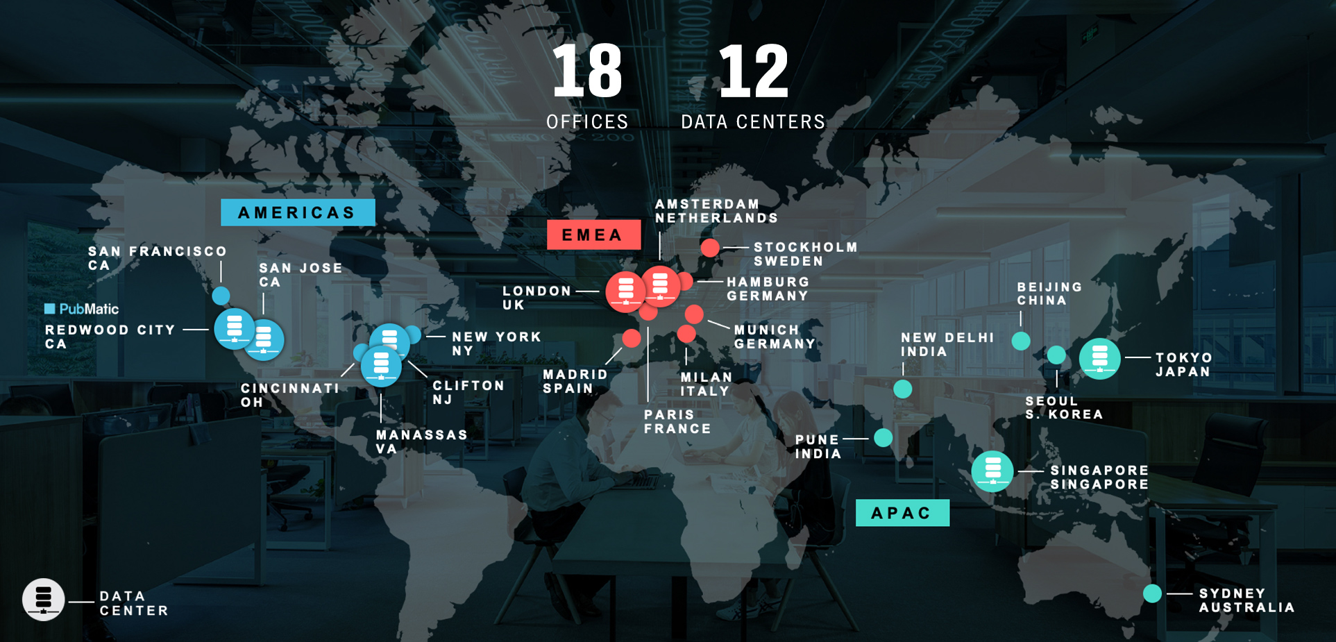 PubMatic global infrastructure map