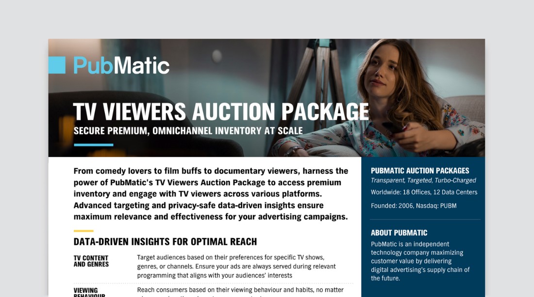 Auction Package thumbnail image for EMEA TV Viewers Auction Package
