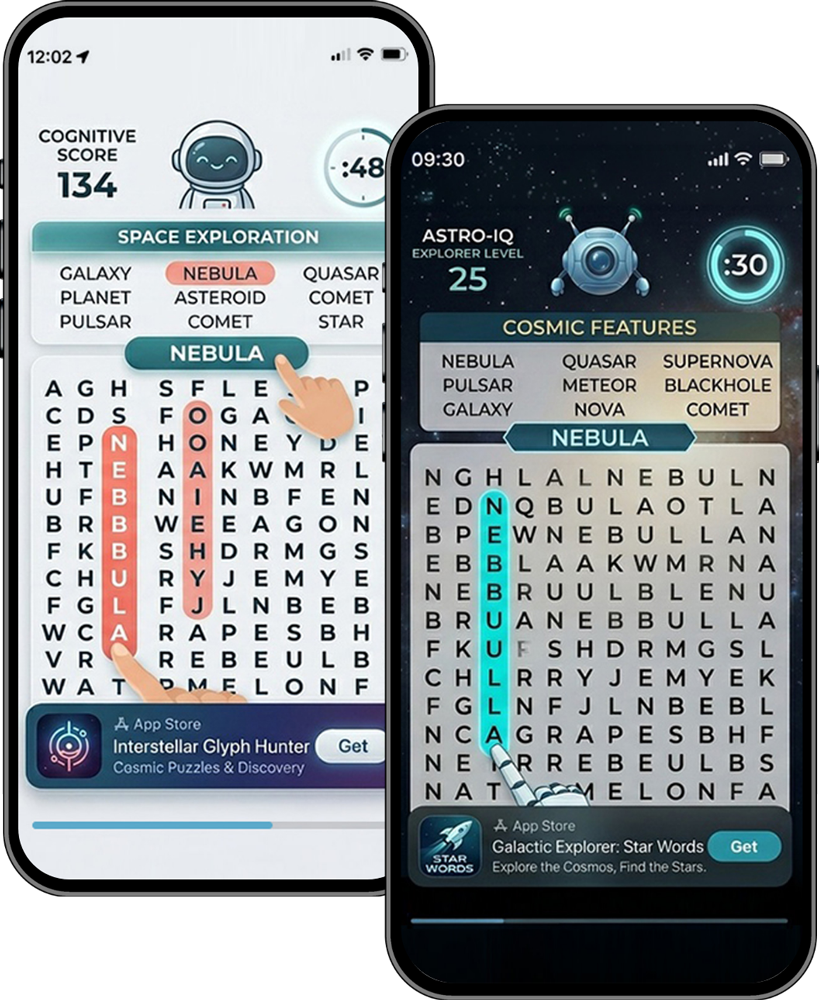 Various modern mobile advertising and e-commerce formats, focusing on interactive "shoppable" ads and gamified user experiences.